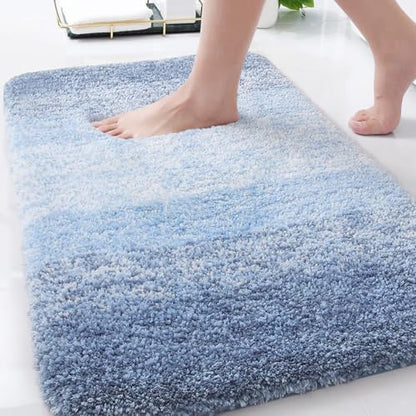 Arotive Microfiber Bathroom Rugs, Shaggy Soft Absorbent Bath Rug, 34x21