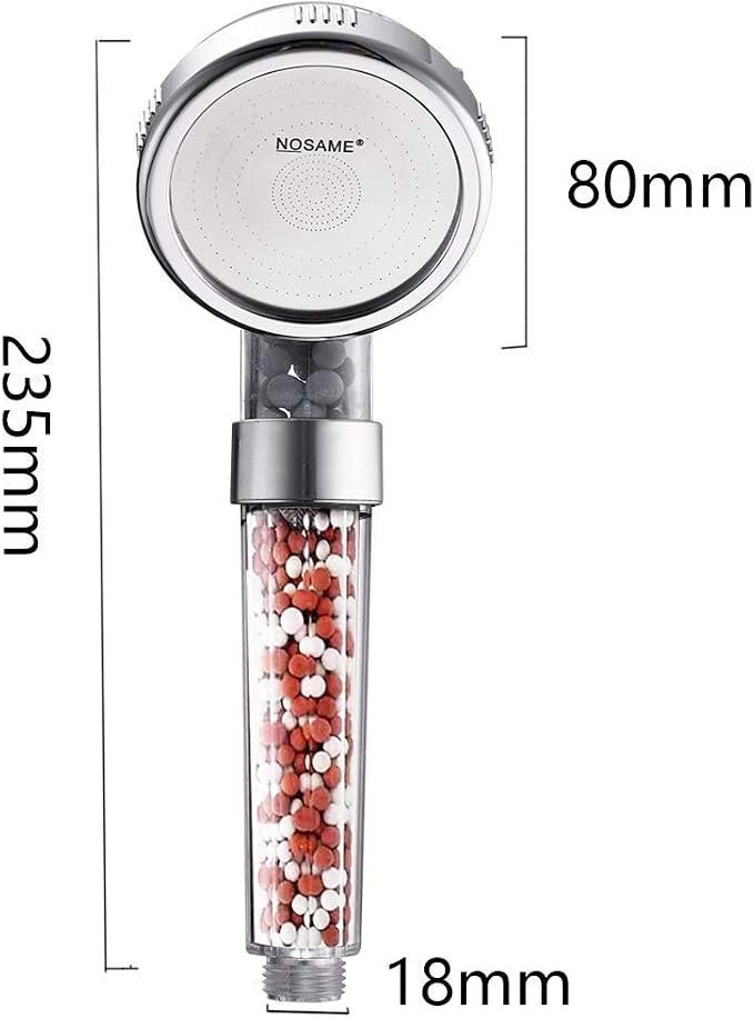 Nosame® Shower Head with Hose, Filter Filtration High Pressure Water Saving 3 Mode Function Spray Handheld Showerheads for Dry Skin & Hair | Filter Filtration High Pressure Water Saving 3 Mode Function Spray Handheld Showerheads with Hose Holder for Dr...