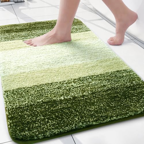 Arotive Microfiber Bathroom Rugs, Shaggy Soft Absorbent Bath Rug, 24x16