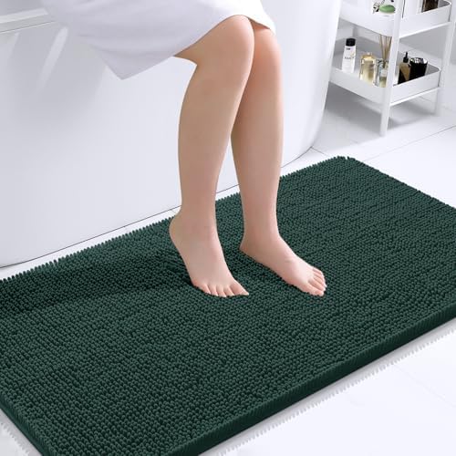 OLANLY Bathroom Runner Rugs 44x24, Extra Soft Absorbent Chenille Bath Rugs
