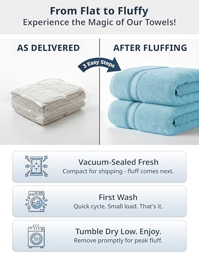 LANE LINEN Bath Sheet - Zero Twist - 4 Pack (35"x66") Towels - Ultra Soft & Super Absorbent - Hotel Collection Oversized Bath Towel Sets - Upgrade Your Daily Routine to a spa-Like Retreat - Blue