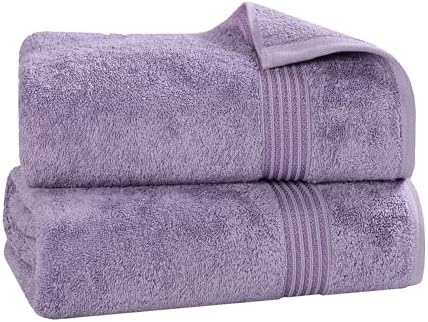 Superior Egyptian Cotton 2-Piece Bath Sheet Towel Set, Oversized Body Towels For Adults And Kids, Large Towel For Bath, Shower, Guest Bathroom, Spa, Gym, Resort, Essentials, Airbnb, Royal Purple