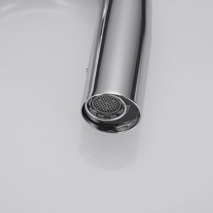 BWE Touchless Bathroom Sink Faucet,Chrome Automatic Motion Sensor Faucet,Hand-Free Electric Smart Commercial Sink Faucet,with Hole Cover Plate and Control Box,Battery or Plug-in Powered