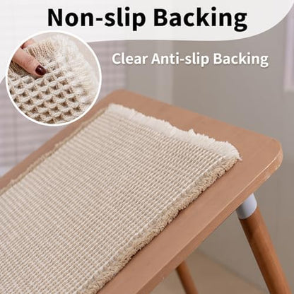 Waffle Bath Mat, Boho Bathroom Rugs Non Slip Washable, 20" x 48"