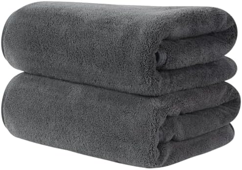 KinHwa Hand Towels for Bathroom, Microfiber Face Towels, 20x40 Inch, 2 Pack