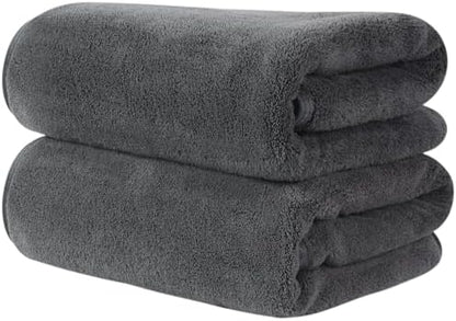 KinHwa Hand Towels for Bathroom, Microfiber Face Towels, 20x40 Inch, 2 Pack