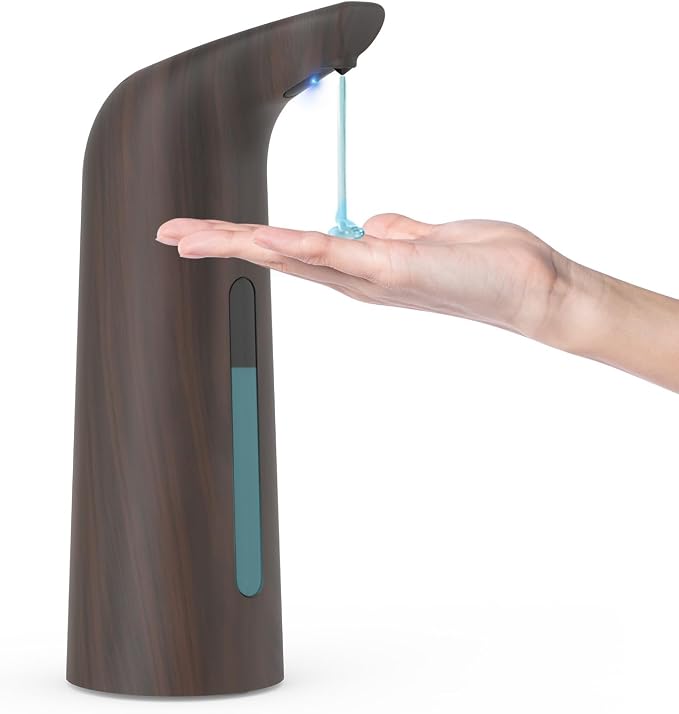 Automatic Liquid Soap Dispenser, 4-Level,13.5oz Touchless | Plastic,400ml Electric Battery Operated Hand & Dish Countertop Soap Dispensers with Sensor for Bathroom,Kitchen Sink
