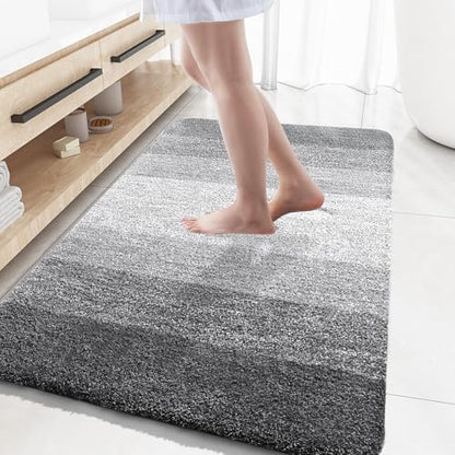 OLANLY Large Bathroom Rugs 59x35, Extra Soft Absorbent Microfiber Bath Rugs