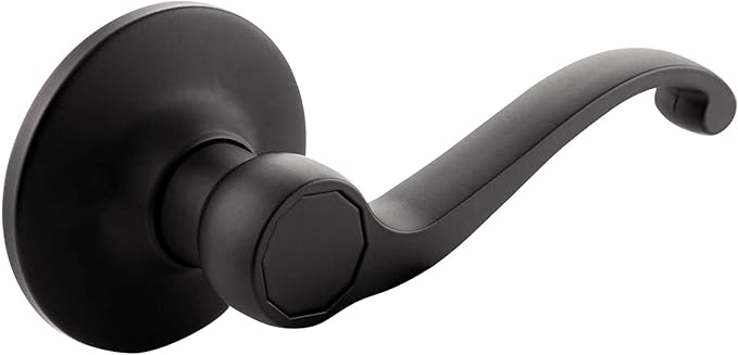 Design House 779215 Scroll Passage Hall and Closet Door Lever Matte Black