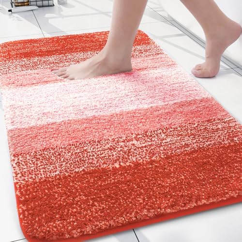 Arotive Microfiber Bathroom Rugs, Shaggy Soft Absorbent Bath Rug, 30x20