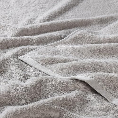 Superior Egyptian Cotton Bath Towel Set, Towels for Home Bathroom, Master, Guest Bath, Decor Essentials, Quick Dry, Absorbent, Large Body Towels, Spa, Hotel, Resort, Adult, Kids, Set of 4, Silver