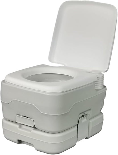 Transportable Sanitation Structure 10L Capacity Manual Flush Fan T Shape Sprinkle Inflexible POLYETHYLENE Substance for Outdoor Entertainment Transportable Toilet