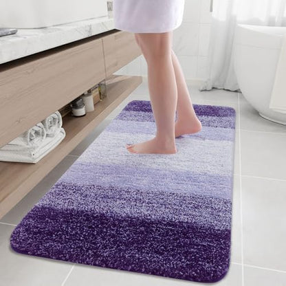 Arotive Microfiber Bathroom Rugs, Shaggy Soft Absorbent Bath Rug, 54x24