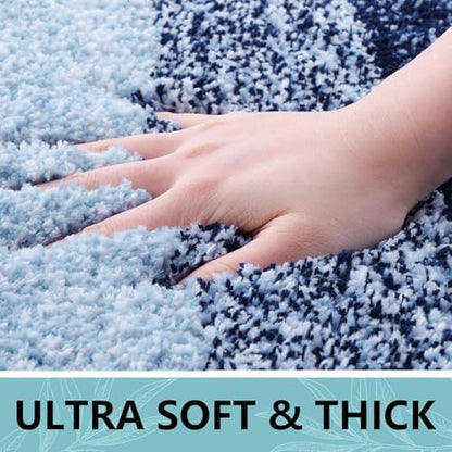 Arotive Microfiber Bathroom Rugs, Shaggy Soft and Absorbent Bath Rug, 24x24