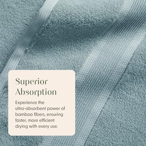 Luxury Bamboo Rayon Oversized Bath Towel Set | 2-Pack | Ultra Soft | Aegean