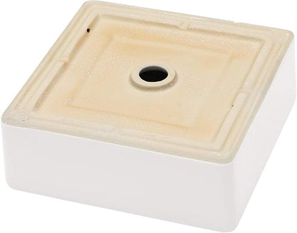 White Bathroom Vessel Sink - Beslend 15x15 Inch White Ceramic Porcelain Square Bathroom Sink Lavatory Modern Art Basin