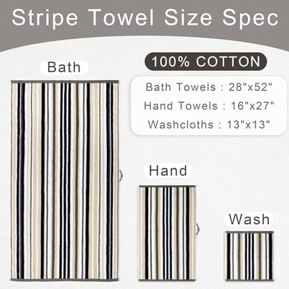 VOOVA & MOVAS Bathroom Hand Towels 4 Pack, 100% Cotton, 16x27 in