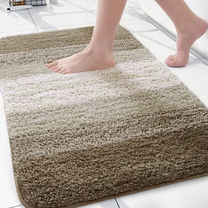 Arotive Microfiber Bathroom Rugs, Shaggy Soft Absorbent Bath Rug, 30x20