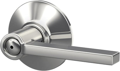 Schlage F40 LAT 625 Latitude Door Lever, Bed & Bath Privacy Lock, Bright Chrome