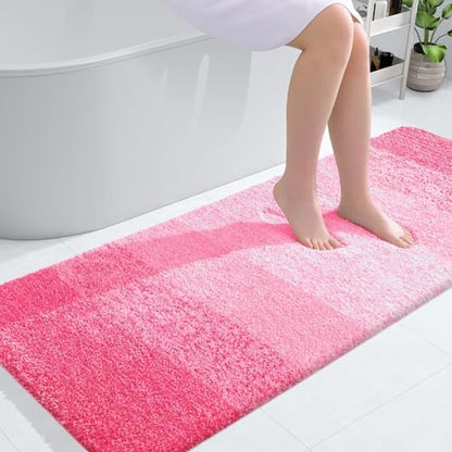 OLANLY Bathroom Runner Rug 54x24, Extra Soft Absorbent Microfiber Bath Rugs