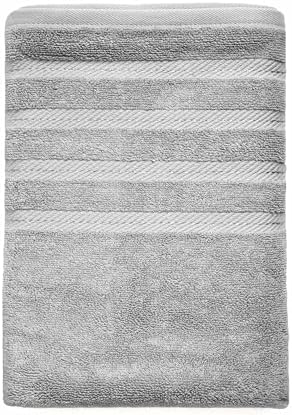 Hearth & Harbor Bath Towels for Bathroom - 100% Ring Spun Cotton Luxury Bathroom Towels - Soft & Highly Absorbent Bath Towels Set, 6 Piece Set, Light Gray