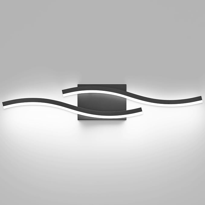 PRESDE 24 Inch LED Bathroom Vanity Light Bar, Modern Black Wall Lighting Fixture Over Mirror Dimmable