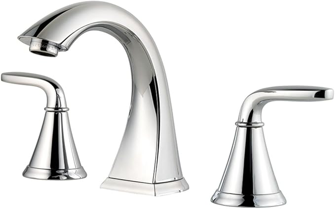 Pfister Pasadena Bathroom Sink Faucet, 8-Inch Widespread, 2-Handle, 3-Hole, Polished Chrome Finish, LF049PDCC