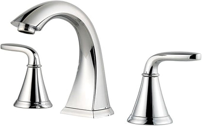 Pfister Pasadena Bathroom Sink Faucet, 8-Inch Widespread, 2-Handle, 3-Hole, Polished Chrome Finish, LF049PDCC