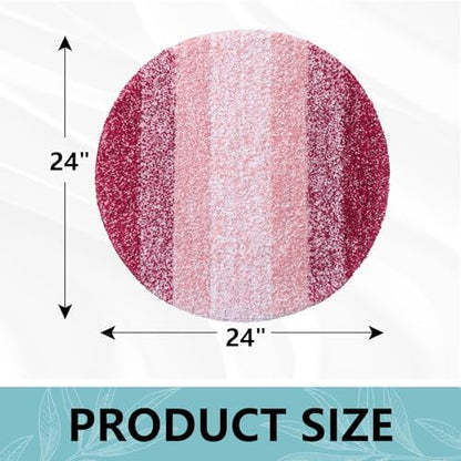 Arotive Microfiber Bathroom Rugs, Shaggy Soft and Absorbent Bath Rug, 24x24