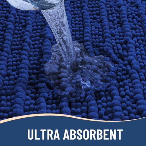 Arotive Bathroom Rugs Mat 47x24, Soft Absorbent Chenille Shaggy Bath Mat
