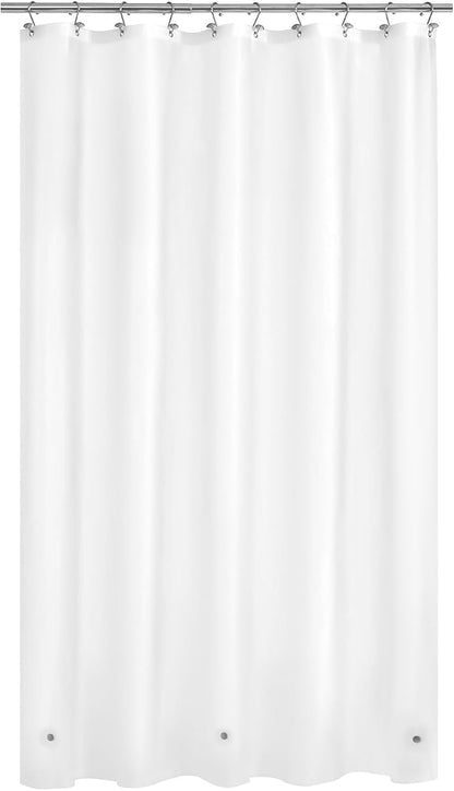 Mrs Awesome 54x72 Stall Shower Curtain Liner Frost | 3 Bottom Magnets,10 Rustproof Grommets,Water Proof Lightweight PEVA,54W x 72H for Shower Stall or RV Home Narrow Width