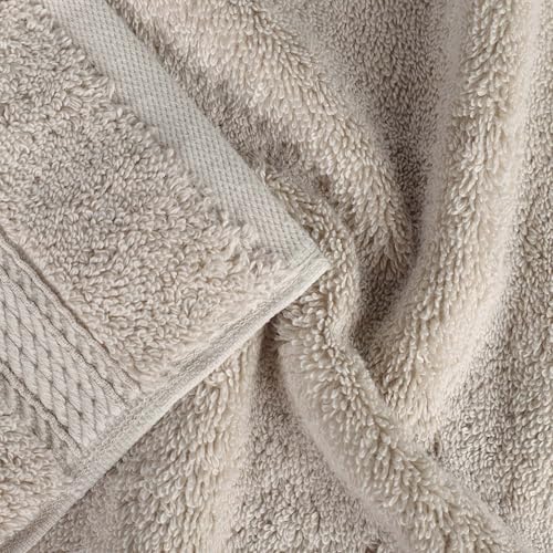 Superior Egyptian Cotton 800 GSM Plush & Absorbent, 9 Piece Set, Stone
