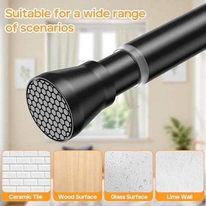 Tension Rods for Windows 28 to 48 Inch - Black