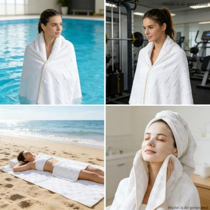 2-Pack Microfiber Bath Towels (27x54 Inches) - Ultra Soft & Quick Dry, 3X Absorbency, Lightweight for Gym, Yoga, Travel & Spa - Perfect for Home, Fitness & Post-Workout