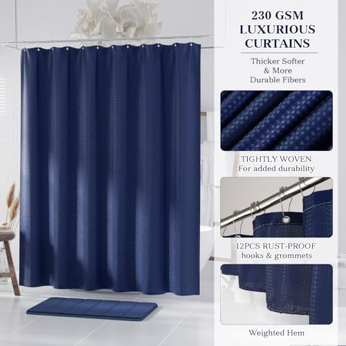 Navy Blue Bathroom Accessories Set - Bathroom Decor Sets