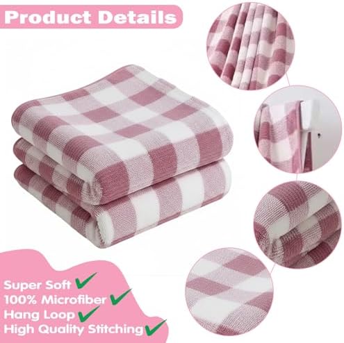 2-Pack Microfiber Bath Towels (27x54 Inches) - Ultra Soft & Quick Dry, 3X Absorbency, Lightweight for Gym, Yoga, Travel & Spa - Perfect for Home, Fitness & Post-Workou