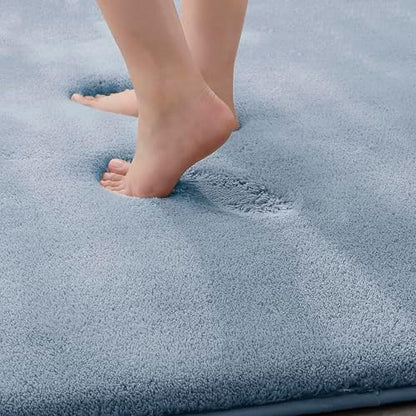 MINIDEAR Bathroom Rugs 36x24 Light Blue - Thick Memory Foam Bath Mat, Ultra Soft & Plush Non-Slip, Quick Dry, Absorbent Washable Floor Microfiber Mat for, Home Decor Accessories