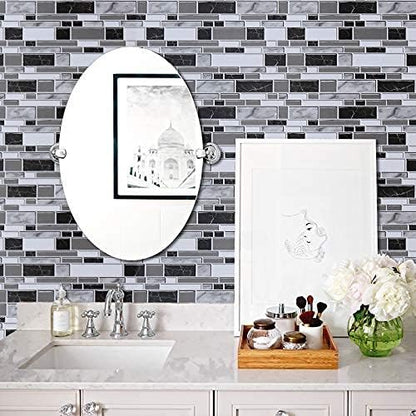 Livebor Kitchen Wallpaper Peel and Stick for Bathroom 11.8inch x 590.5inch | Kitchen Contact Paper Backsplash Tiles Wallpaper Peel and Stick Waterproof Countertop Wallpaper for Bathroom Cabinet Vinyl