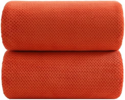 YTYC 39x78 Bath Sheets,Towels for Bathroom,Burnt Orange,2-Pieces