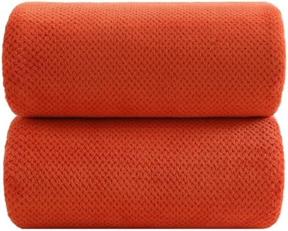 YTYC 39x78 Bath Sheets,Towels for Bathroom,Burnt Orange,2-Pieces