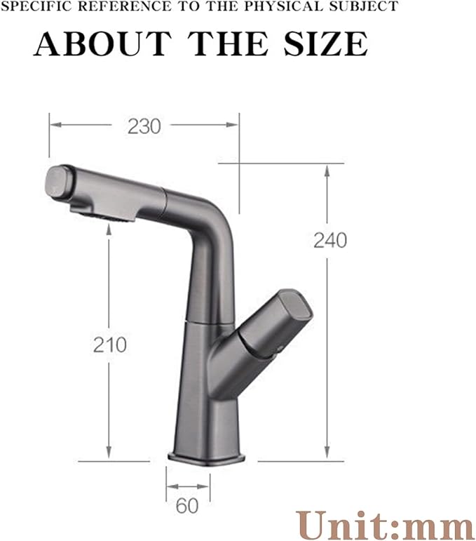 Modern Brushed Gold Bathroom Faucet for Sink Single Handle Lavatory Faucet with Pull and Lift Design Stylish Vanity Faucet for 1 Hole Bathroom Sink，Blanc