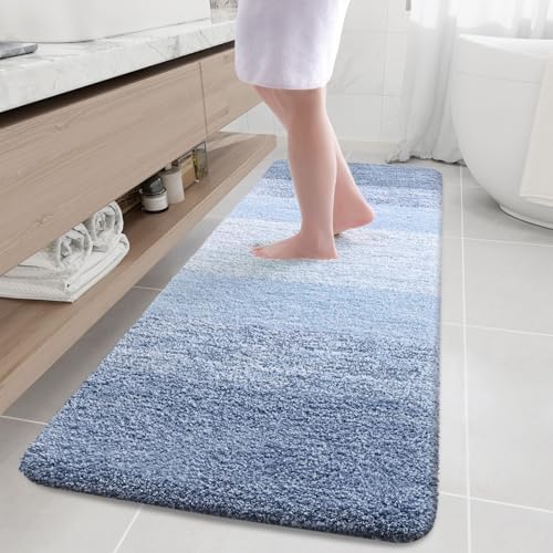 Arotive Microfiber Bathroom Rugs, Shaggy Soft Absorbent Bath Rug, 70x24