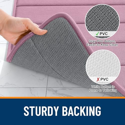 OLANLY Memory Foam Large Bath Mat 40x24, Super Soft Absorbent Bathroom Rugs