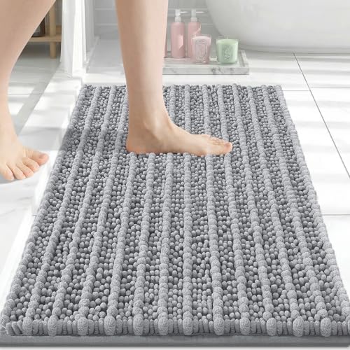 Arotive Bathroom Rugs Mat 24x16, Soft Absorbent Chenille Shaggy Bath Mat