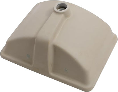 Sarlai Undermount Rectangular Vessel Sink - 18 x 14 inch Modern White Ceramic, Vanity Sink Art Basin with Overflow, Interior 16.25"x11.8"x6.5"