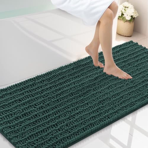 Smiry Bathroom Rugs 59X24, Extra Soft Rubber Backing Chenille Bath Mats