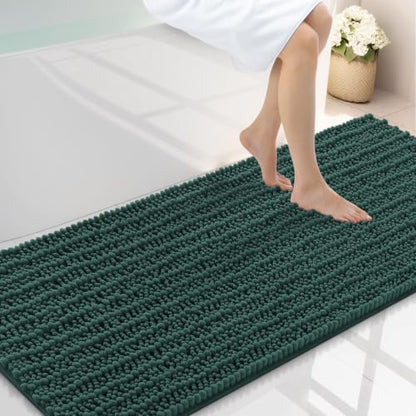 Smiry Bathroom Rugs 59X24, Extra Soft Rubber Backing Chenille Bath Mats