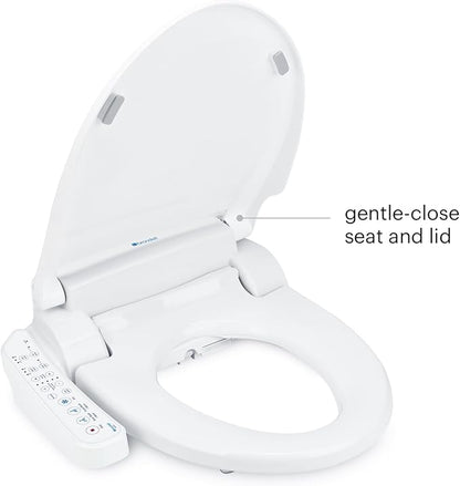 Brondell SE400-EW & SWF44 Bundle - Electric Bidet Toilet Seat for Elongated Seats with Premium Carbon Water Filtration System for Elongated Toilets