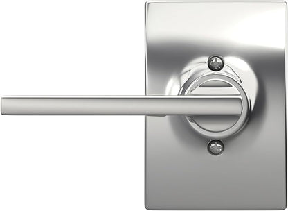 SCHLAGE Latitude Lever with Century Trim Non-Turning Lock, Bright Chrome (F170 LAT 625 CEN)