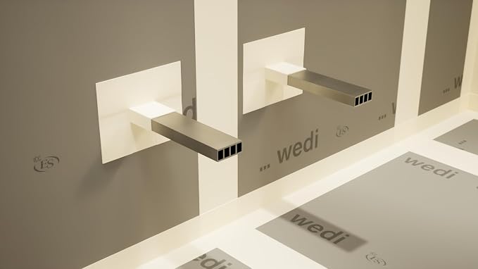The Original Floating Shower Bench Kit with Wedi Building Boards & Original Shower Bench Bracket(12x36)-Great for New Constructions or Bathroom Renovations, Ready to Tile Shower Bench